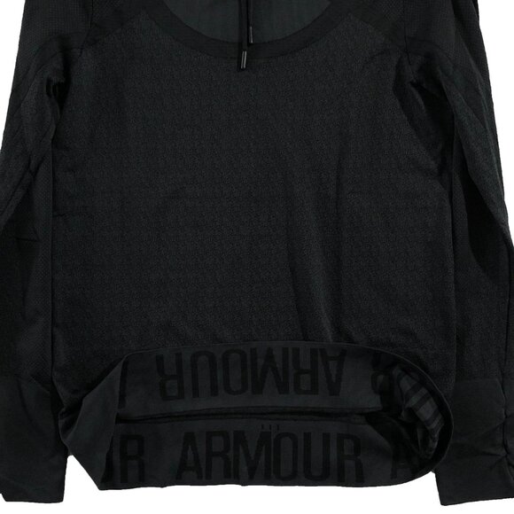 Under Armour Shirt Womens L Gray FittedHeatGear Threadborne Seamless Funnel Neck - Picture 9 of 10